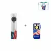 Olight USA Flag Arkfeld Pro Flat EDC Flashlight Bundle with Clip-on Light and Eagle Patch Gift for Outdoor Gear Fans