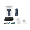 Olight dark blue Marauder Mini rechargeable LED flashlight kit with holster and accessories, featuring flood and throw beams for outdoor use.