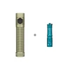 Olight Baton 3 Pro olive green EDC flashlight and Olight i3E EOS teal blue keychain flashlight bundle