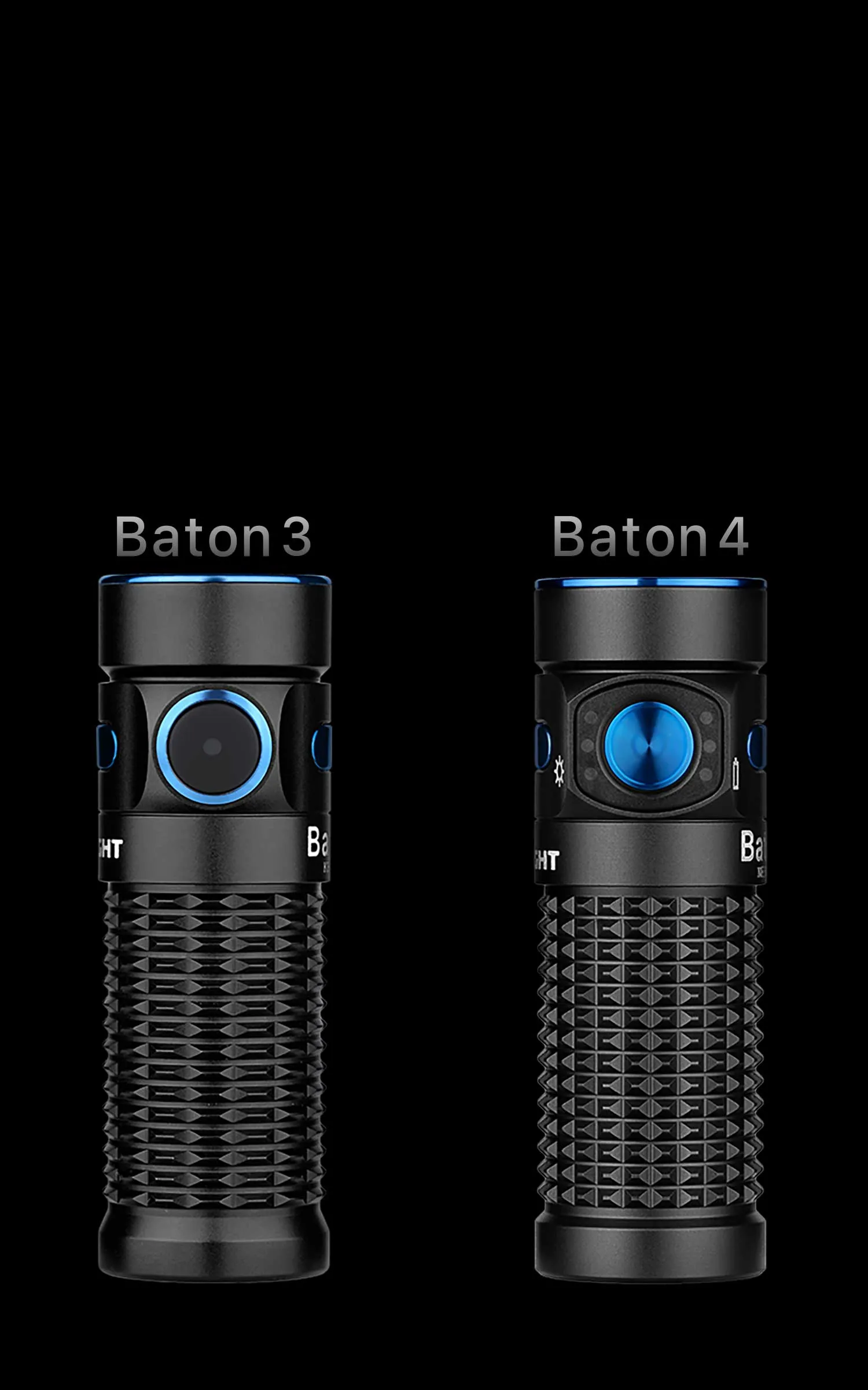 Baton 4 Premium Powerful Mini EDC Flashlight 1300 Lumens Olight