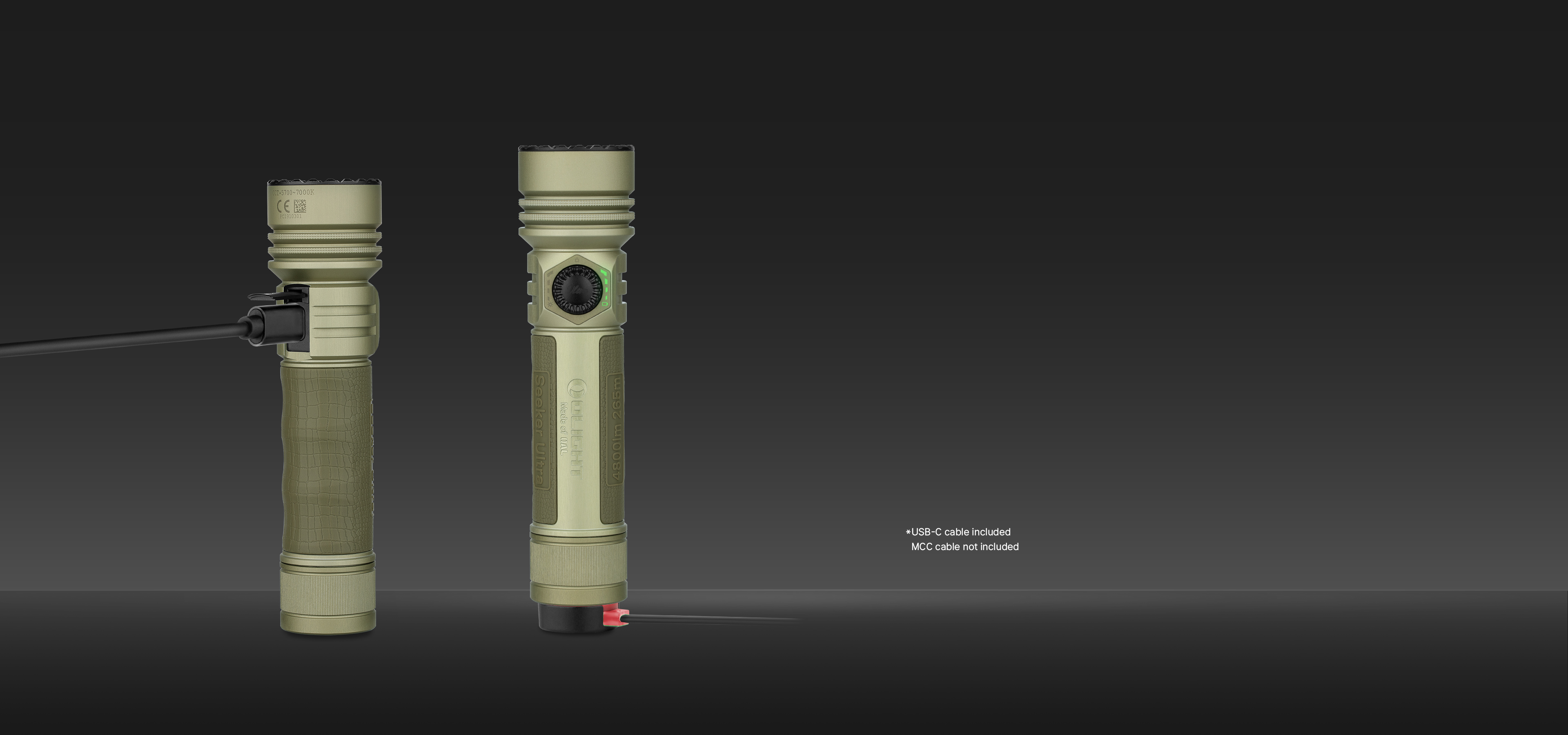 Olight Seeker Ultra Durable 4800LM LED Flashlight Olive Green - Olight