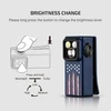 Olight Oclip Ultra Blue with American Flag Design, Brightness Change Diagram for Everyday Carry and Illumination