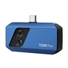 Blue TC001 Max thermal camera with USB-C, showing dual lenses for precise temperature measurement and imaging.