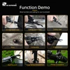 HX Outdoors multitool function demo showing carving, sawing, cutting, filing, using scissors, opening cans, and screwdrivers