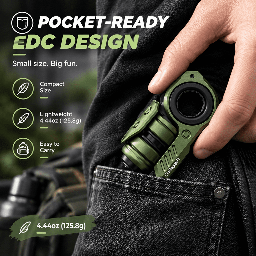GoBiggeR Sinian Lite Green EDC Fidget Spinner Ratchet Toy - Olight