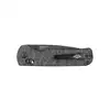 Olight Black Rubato 4 Folding Knife Closed Side View with Patterned Handle and Pocket Clip for Everyday Carry