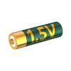 Olight green 1.5V AA Battery close-up with gold 1.5V text for everyday electronic devices