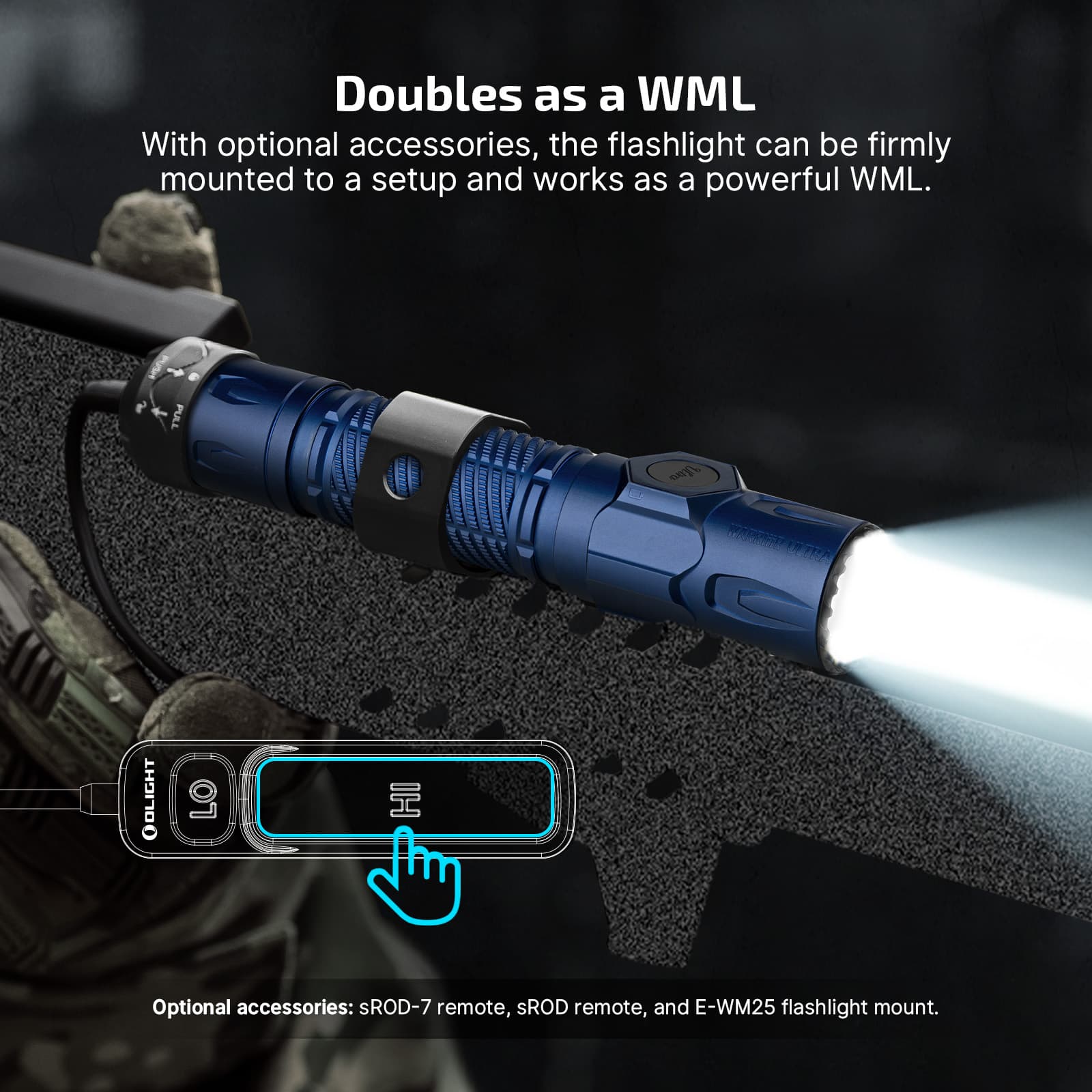 Warrior Ultra Tactical Flashlight 2500 Lumens O-Aluminum Light