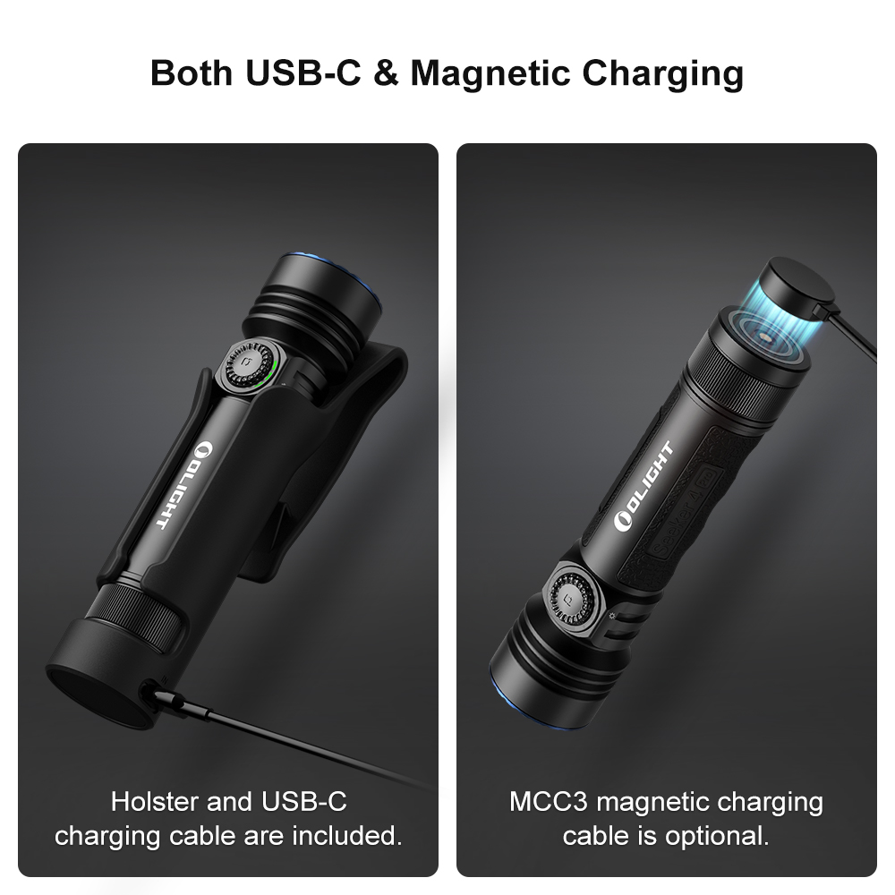 Seeker 4 Pro High Power Flashlight 4600 Lumens Dual Charge Light