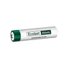 Ecolast 800mAh rechargeable Ni-MH battery on white background