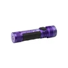 Olight Purple Seeker 4 Pro Flashlight side view, with textured grip and circuit design, for powerful outdoor and emergency lighting.