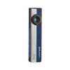 Olight Arkfeld Pro flat flashlight in red white and blue patriotic design with UV laser and LED selectors