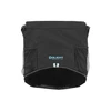 Olight black shoulder bag with blue logo, two mesh side pockets, and two front zipper pullers.