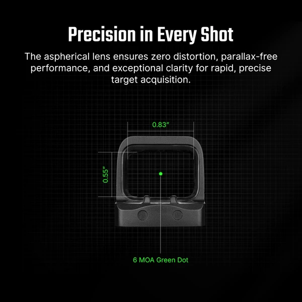 Osight SE Red Dot Sight: RMSc Optic Enclosed Emitter - Olight