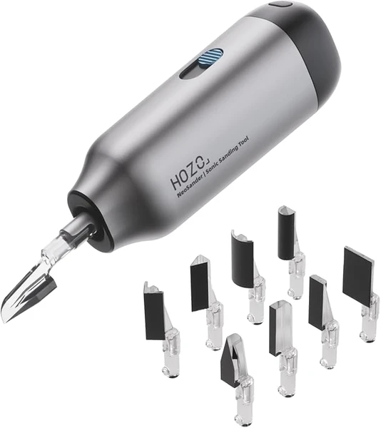 HOZO NeoSander sonic sanding tool with interchangeable detailing sander heads for model making and DIY crafts