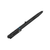 Black tactical pen with integrated LED light, laser pointer, and smooth writing ballpoint function