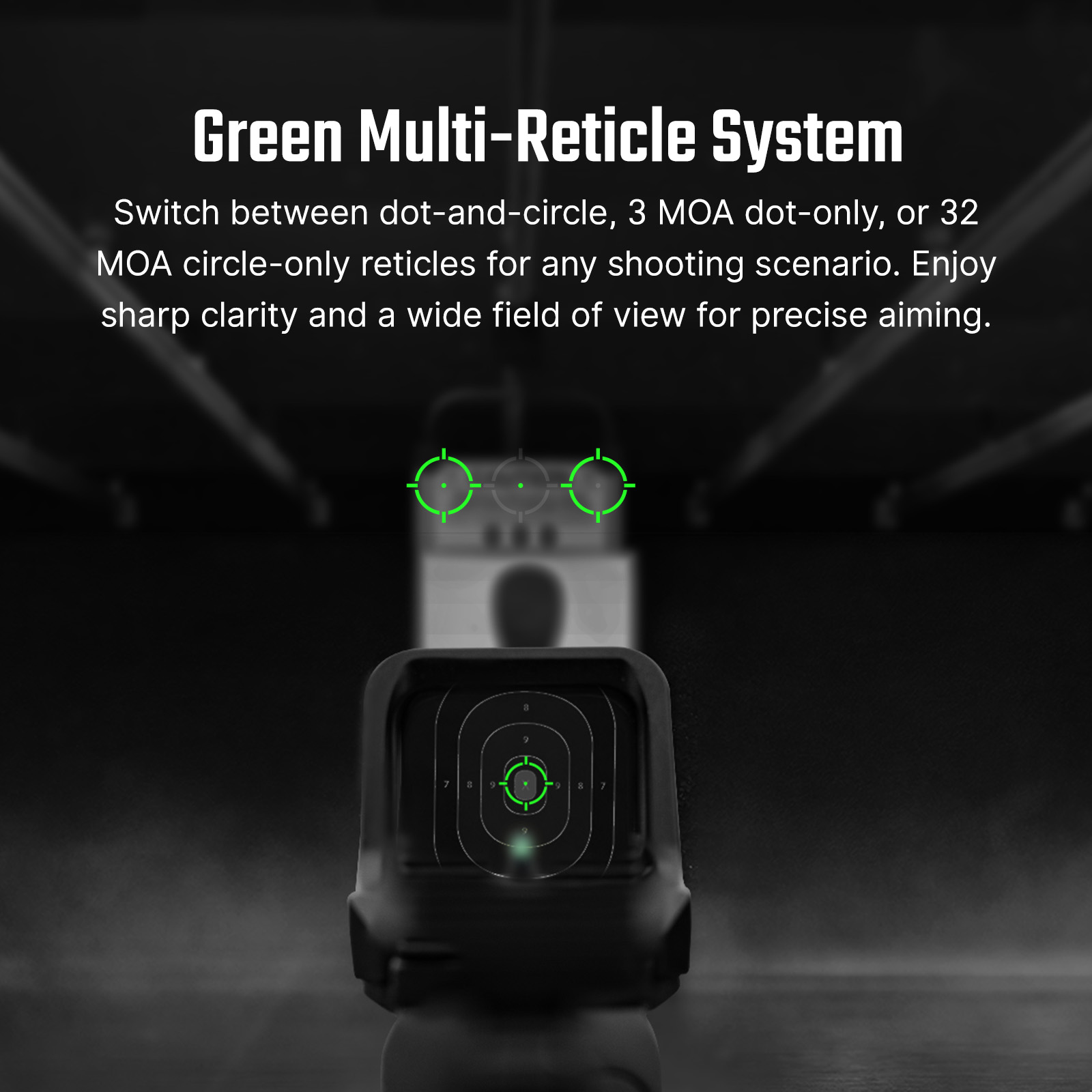 Osight C Red Dot Sight Side Loading Multi Reticle Reflex Optic