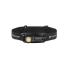 Olight PERUN 3 MINI black headlamp, front view, with adjustable strap for hands-free outdoor use.