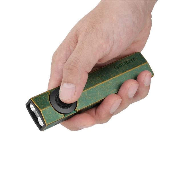 Accurate Form アリゲータ オリーブグリーン 20/18 OPエンド ArkPro Antique Green Flat EDC Flashlight 1500lm UV Laser 4 in 1