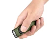 Olight Green Arkfeld Flat Flashlight Held in Hand for Everyday Carry and Tactical Use