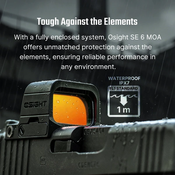 Osight SE Enclosed Emitter RMSc Red Dot Replaceable Battery Optic