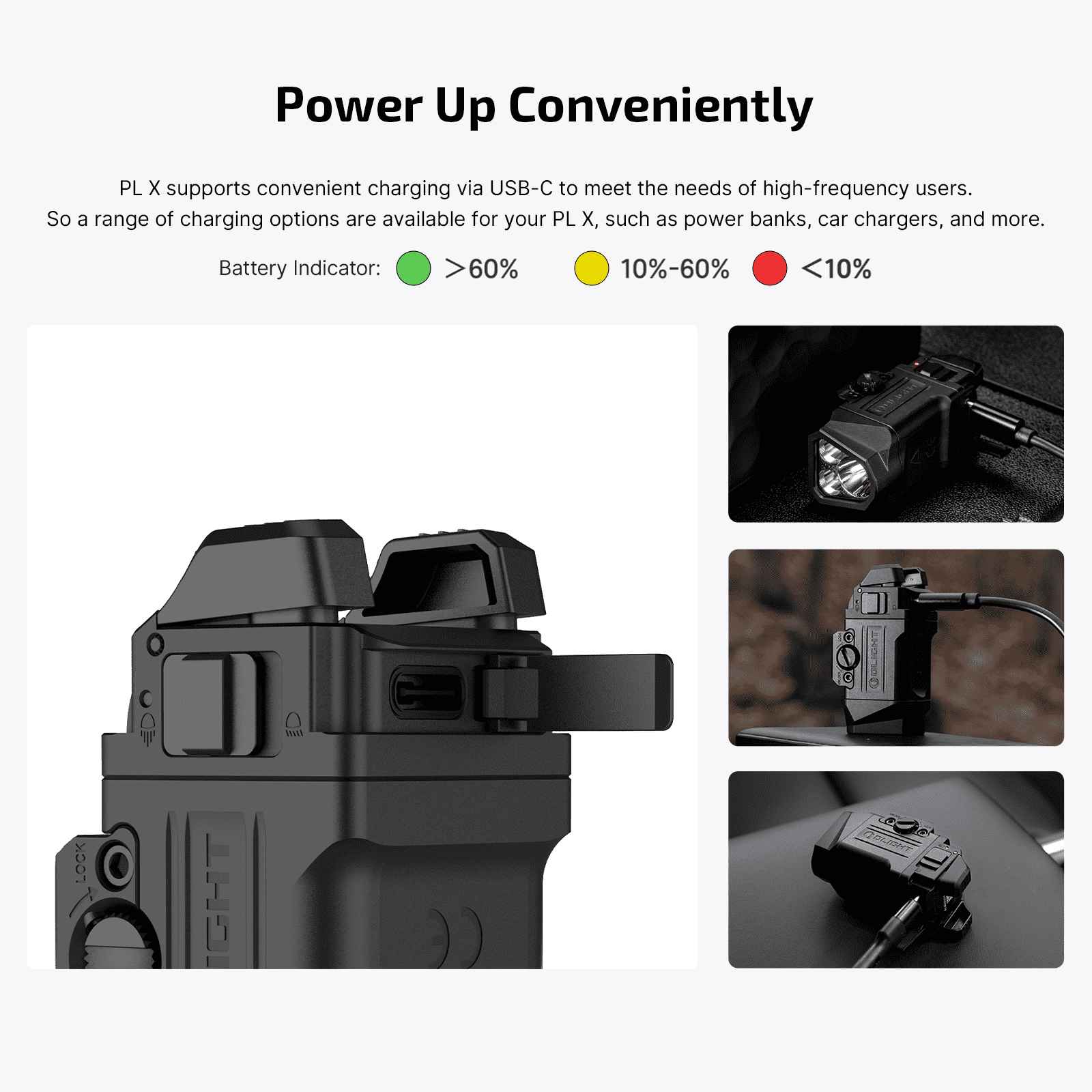 PL X Tactical Weapon Light 1200 Lumens Dual Beam Flood Spotlight