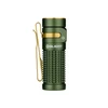Olight Green Baton 4 Premium Side View with Gold Accents for Everyday Carry and Emergency Use