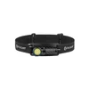 Olight Black Perun 3 Mini Headlamp on white background with hands-free illumination for outdoor activities.