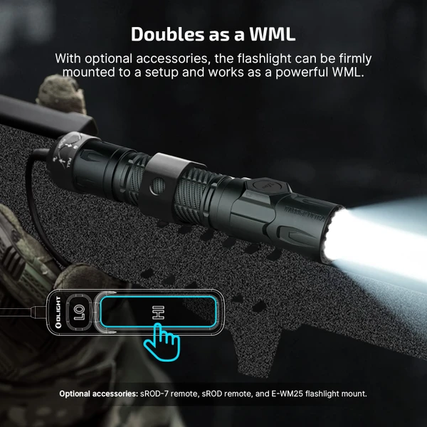 Warrior Ultra 2500 Lumens Tactical Flashlight with OAL