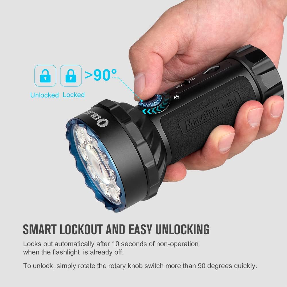 Marauder Mini Powerful LED Flashlight 7000lm RGB Dual Beam Olight