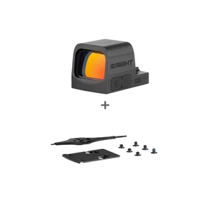 Olight black Osight SE 6MOA GN red dot sight with RMR to RMSc adapter for firearms.