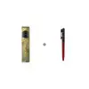 Gold textured PPT clicker presenter plus red laser pointer pen bundle set isolated on white background