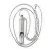 Olight titanium whistle, sleek survival signaling tool with chain for emergencies, outdoor activities