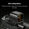 Olight black Osight SE 6MOA GN red dot sight with side-loading battery for effortless battery replacement
