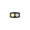 Olight Green Arkfeld Pro Flat EDC Flashlight Front Bezel Close Up Showing LED and Laser Lens Elements