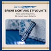 Olight i3E EOS Blue Porcelain keychain flashlight with floral patterns displaying 90 lumens and 44 meters beam distance