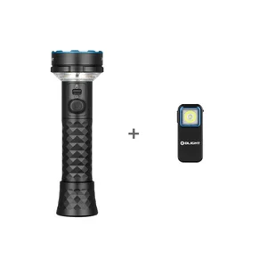 Olight Black Prowess Flashlight and Oclip EDC Clip-on Light Set for Versatile Outdoor and Emergency Lighting