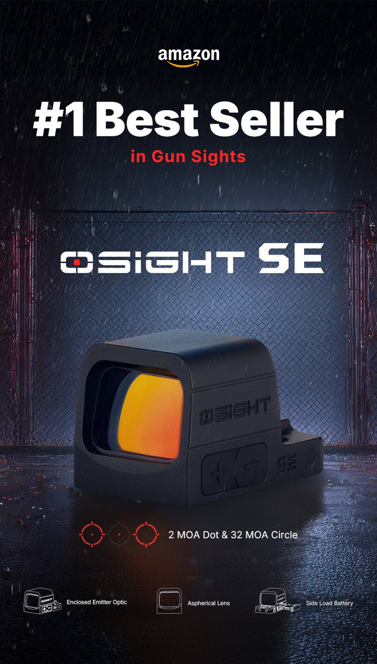 Osight SE Enclosed Optic with RMSc Footprint and Replaceable Battery