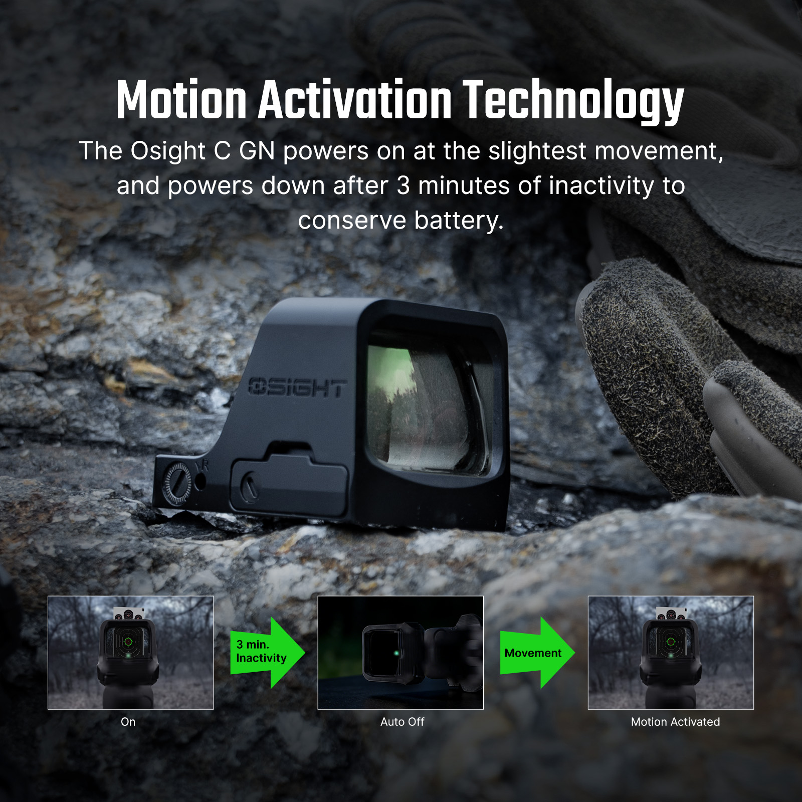 Osight C Red Dot Sight Side Loading Multi Reticle Reflex Optic