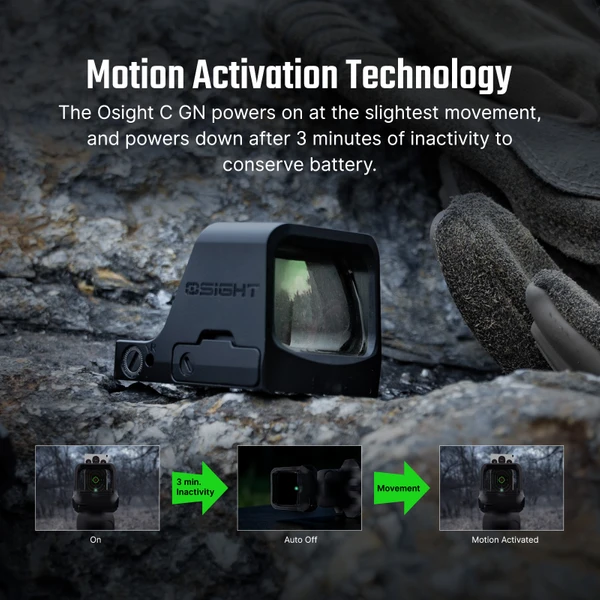 Osight C Open Reflex Optic Red Dot Sight Side Loading Battery 3