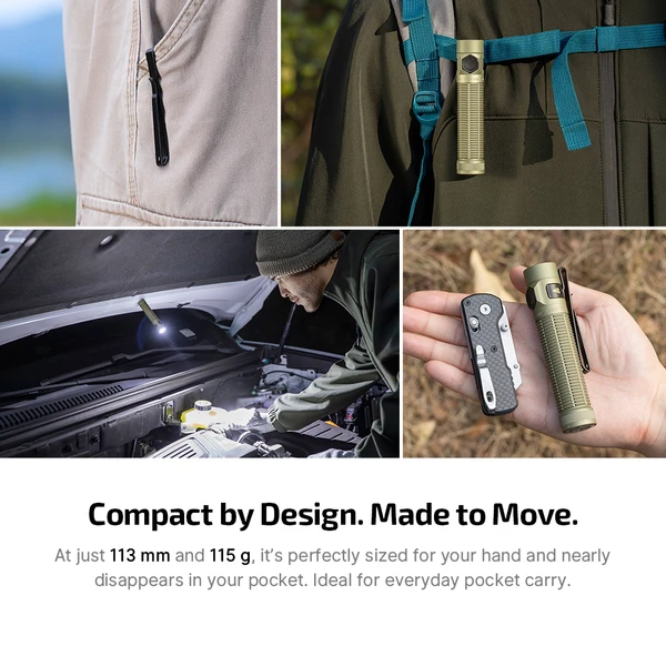 Baton Ultra 4 Pro EDC Flashlight 1800 Lumens USB-C Charging and