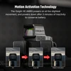 Osight XE AMRS motion activation technology: powers on with movement, powers off after 3 minutes of inactivity.