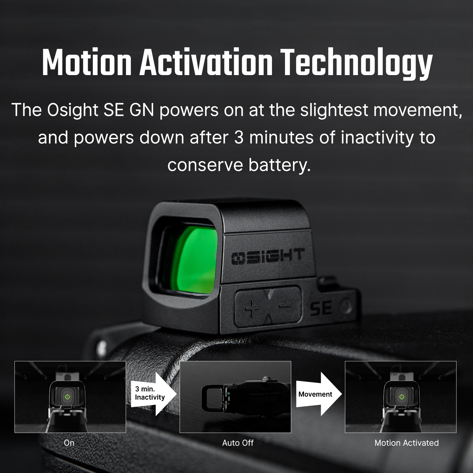 OLIGHT　Osight SE　密閉型光学サイト Osight SE 密閉型ドットサイト RMScフットプリント 6MOA グリーン