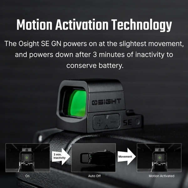 Osight SE Enclosed Emitter Red Dot Sight RMSc Side Loading Battery