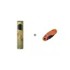 Halloween zombie themed flashlight and orange jack o lantern pocket knife bundle on white background