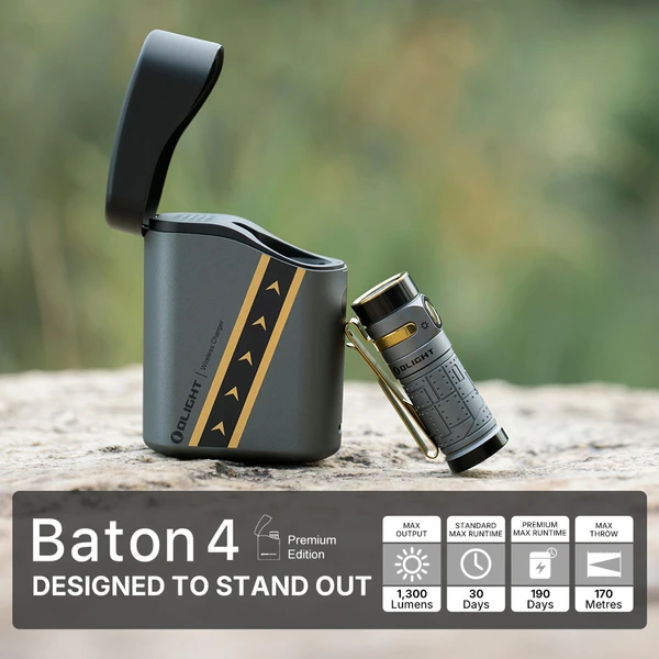Baton 4 Powerful EDC Flashlight 1300 Lumens- Olight