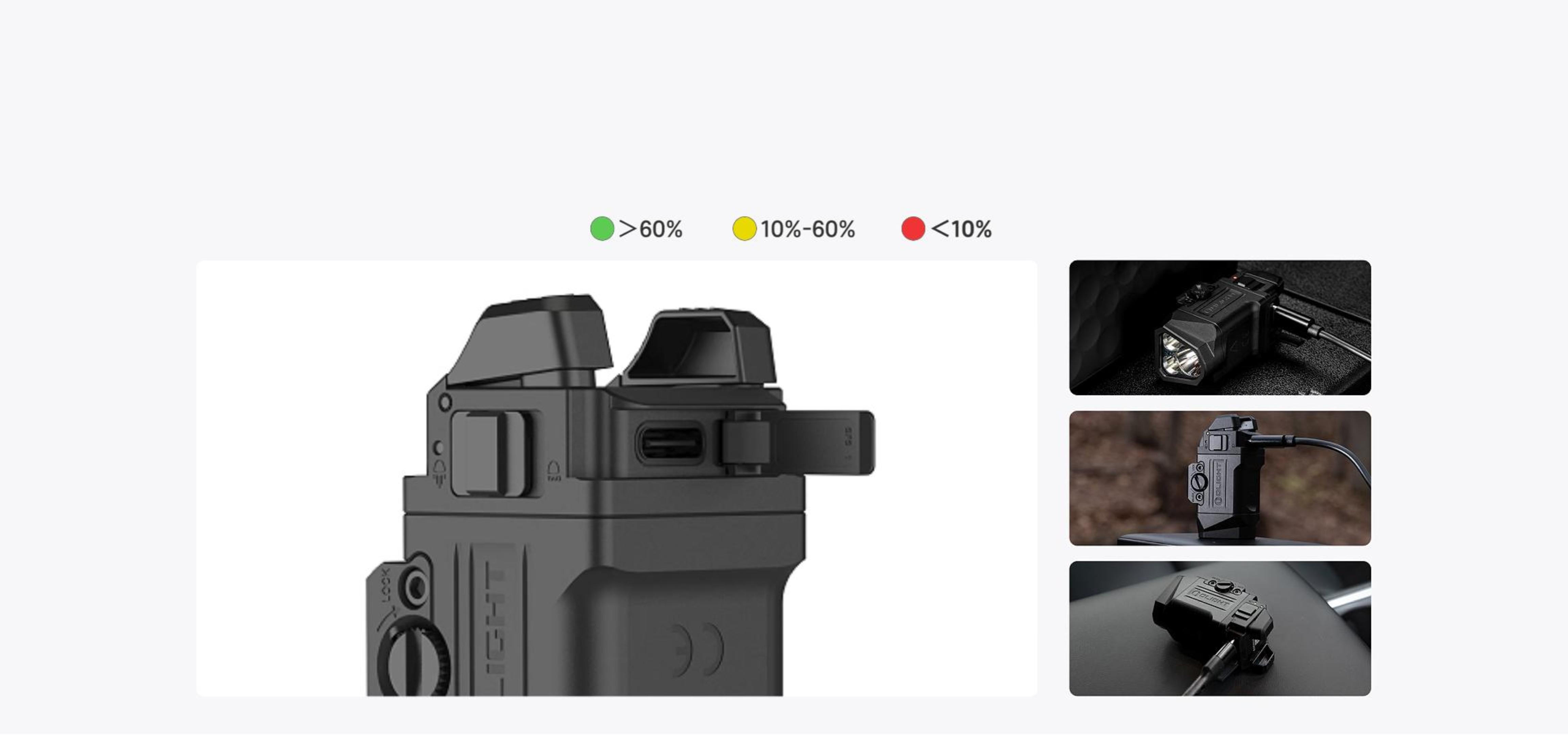 PL X Dual Beam Rail Weapon Light 1200 Lumens Tactical Flashlight
