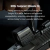 Olight Osight SE 6 MOA green dot sight mounted on a pistol slide, showcasing seamless integration for shooting.