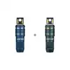 Two small, cylindrical, blue and green USB flash drives with Olight branding, gold accents, and textured grips.