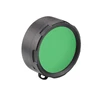 Olight Black Green Filter Front View with Textured Bezel for Flashlight Color Conversion